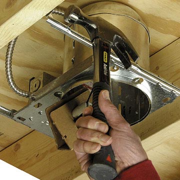 Secure the fixture support bracket